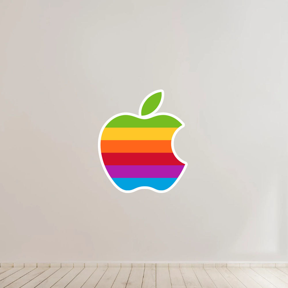 Apple Retro Logo Stickers Gaming - Macbook, Laptop, Decal, AppleMac (CC052)