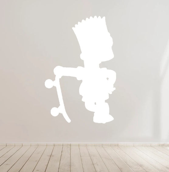 Bart Simpson cartoon Skate board Decal Sticker for Home, wall, Car, bedroom
