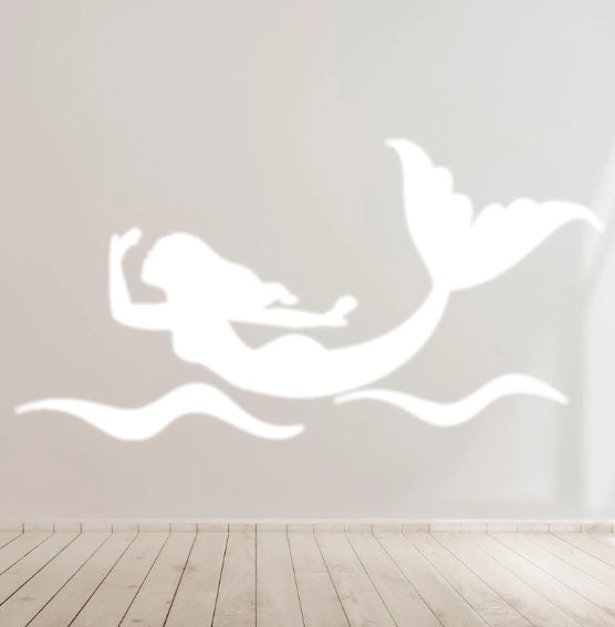 Mermaid bath room Decal - Kids Room Laptop Car Window Mirror Vinyl Sticker