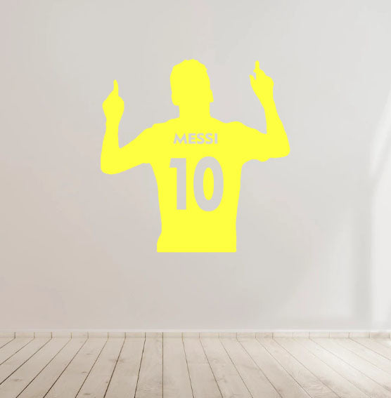 Messi Football Soccer Vinyl Decal Sticker for Home, wall, décor, bar, café, Car