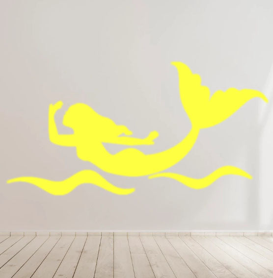 Mermaid bath room Decal - Kids Room Laptop Car Window Mirror Vinyl Sticker