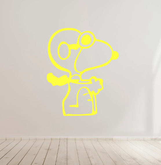 Snoopy Baron cartoon Kids Room Vinyl Decal Sticker for Home, wall, décor, Car