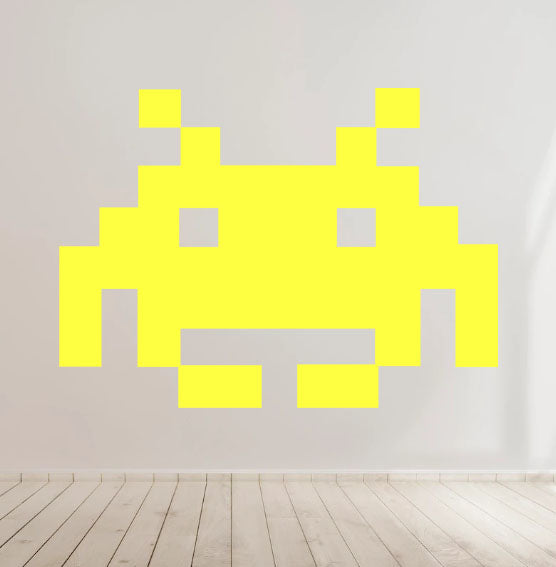 Space invaders gaming Retro Vinyl Decal Sticker Car laptop Window Wall Kids room