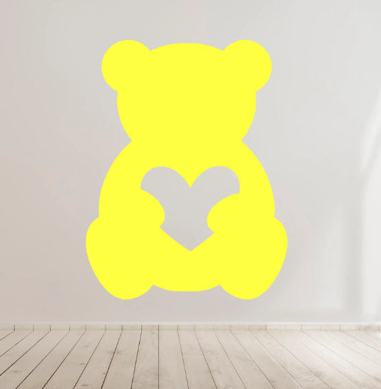 Bear with Heart Vinyl Decal Wall Car Laptop Window Waterproof UK