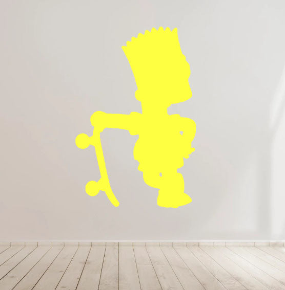 Bart Simpson cartoon Skate board Decal Sticker for Home, wall, Car, bedroom