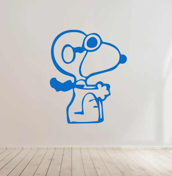 Snoopy Baron cartoon Kids Room Vinyl Decal Sticker for Home, wall, décor, Car