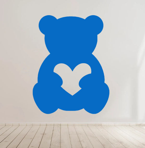 Bear with Heart Vinyl Decal Wall Car Laptop Window Waterproof UK