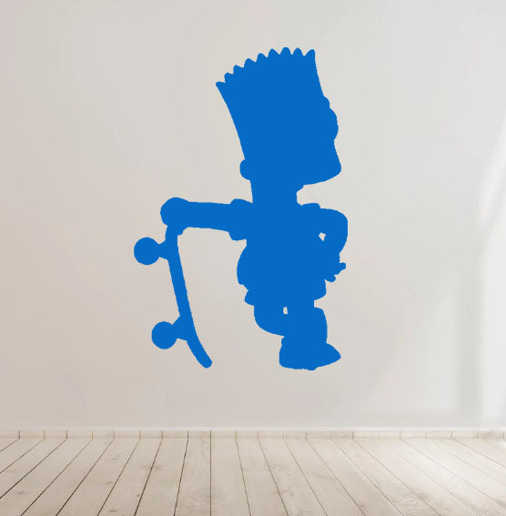 Bart Simpson cartoon Skate board Decal Sticker for Home, wall, Car, bedroom
