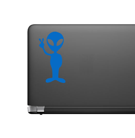 Alien Peace Space Decal - Car Body Window Bumper Vinyl Decal Sticker