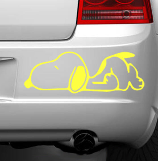 Sleeping Snoopy Vinyl Decal Sticker for Home, wall, décor, bar, Car, bedroom